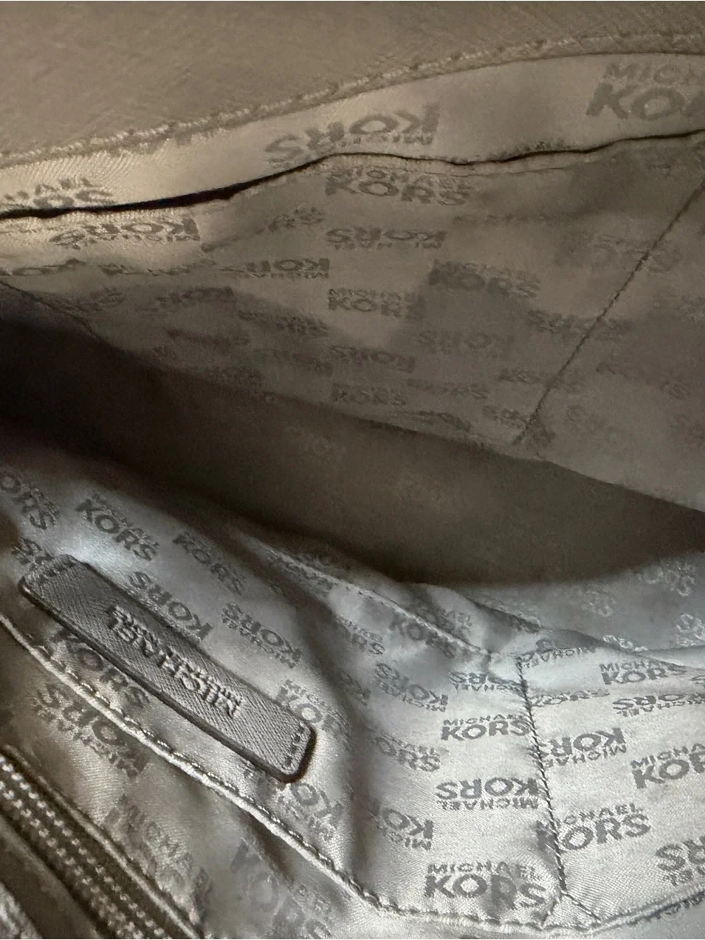 Michael Kors Taupe Saffiano Leather Tote with Crossbody Strap
